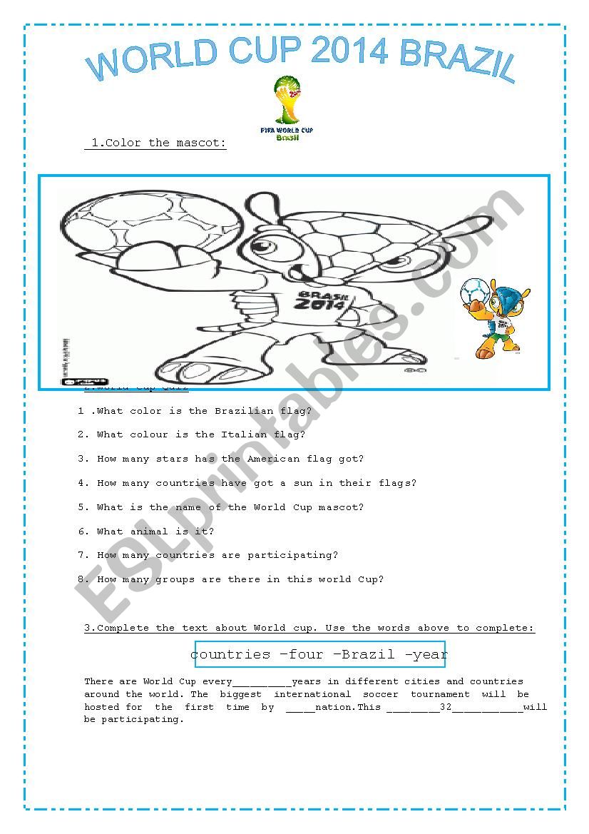 WORLD CUP PRIMARY  worksheet