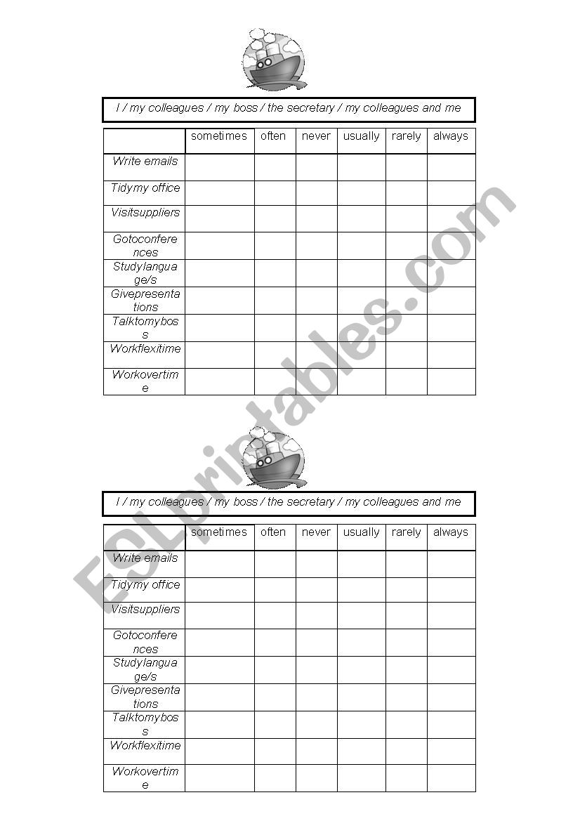 battleship worksheet