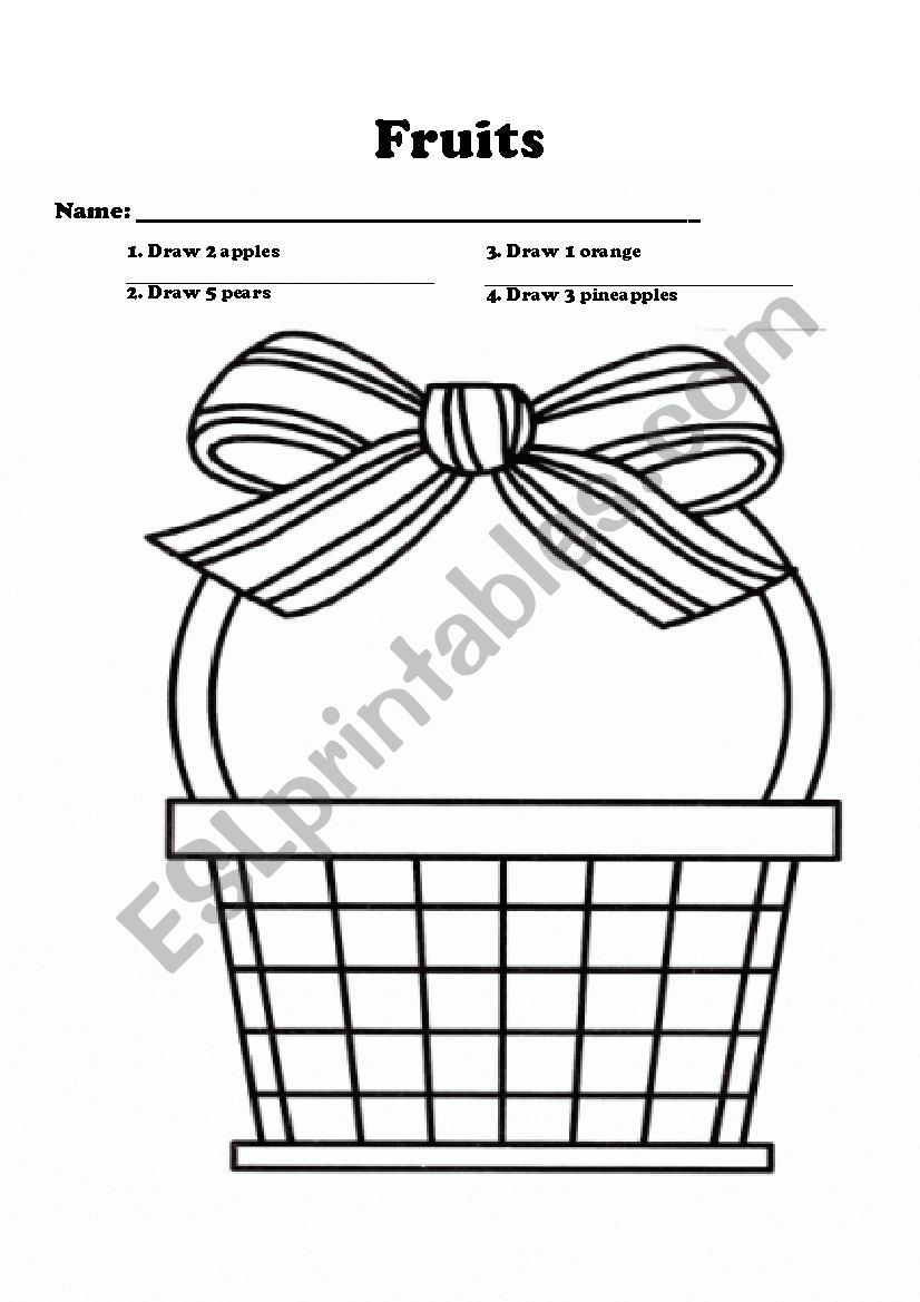 FRUITS  worksheet