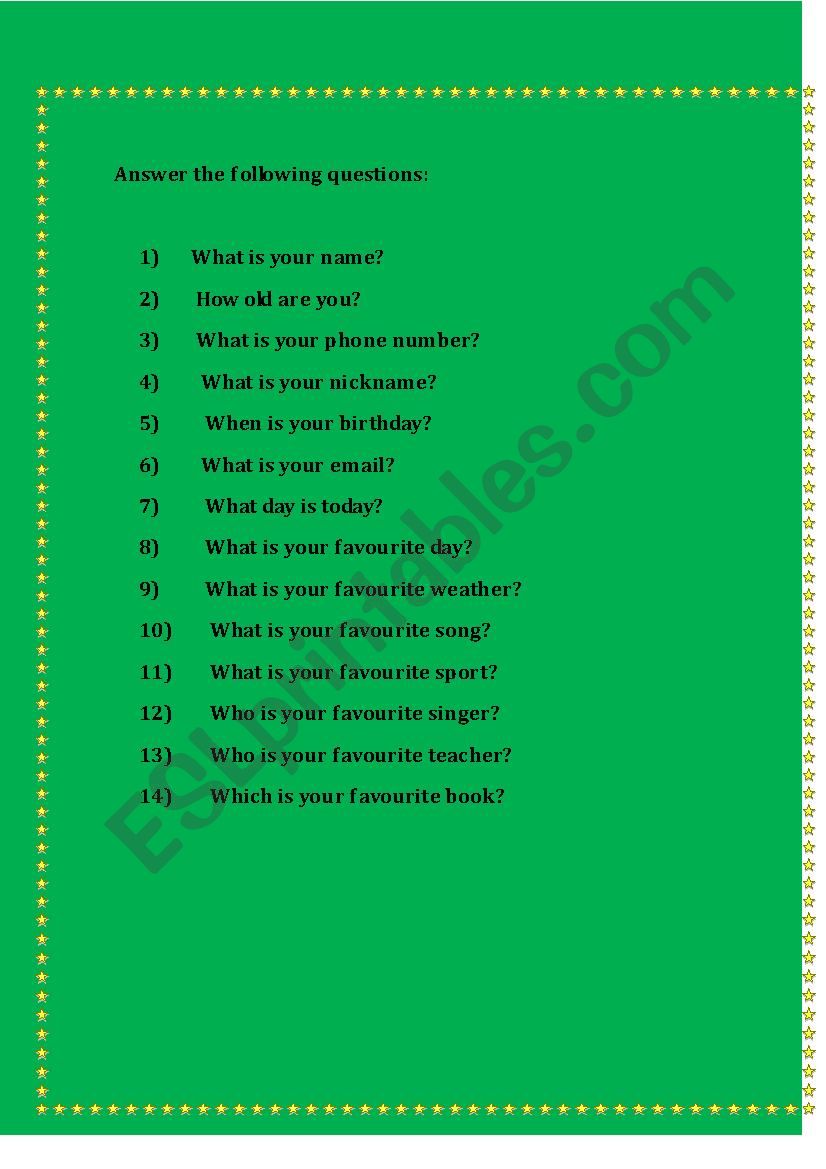 practice test worksheet