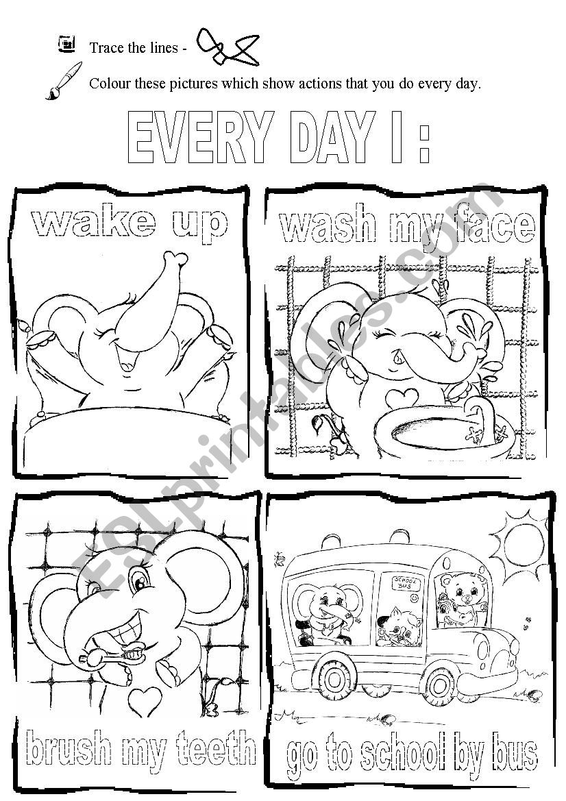 What do you do every day? worksheet