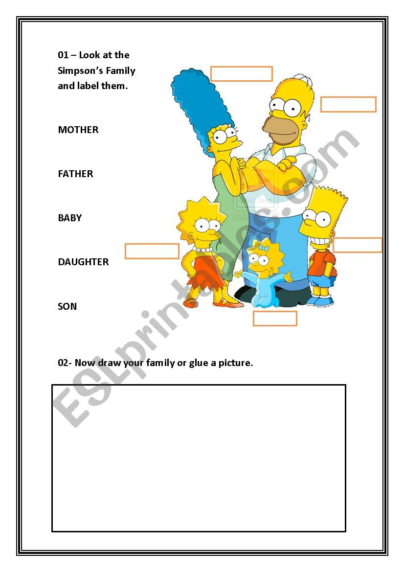 Family - ESL worksheet by Tielly