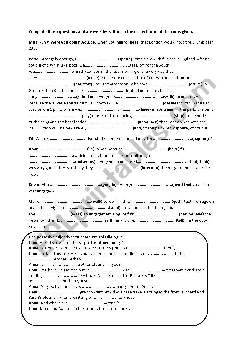 revision worksheet