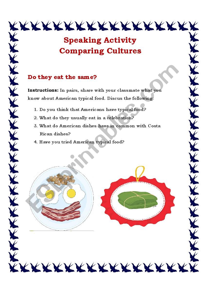 culture diversity worksheet