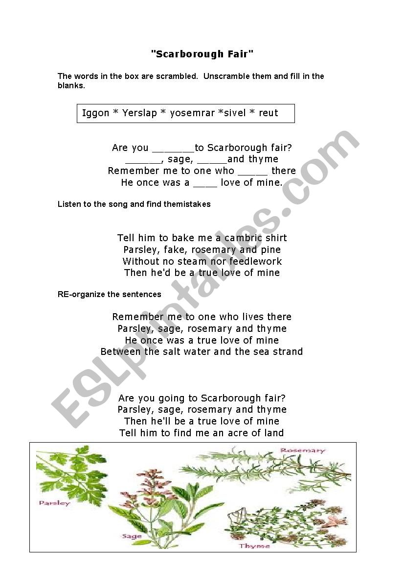 scarborough fair (simon and garfunkel)