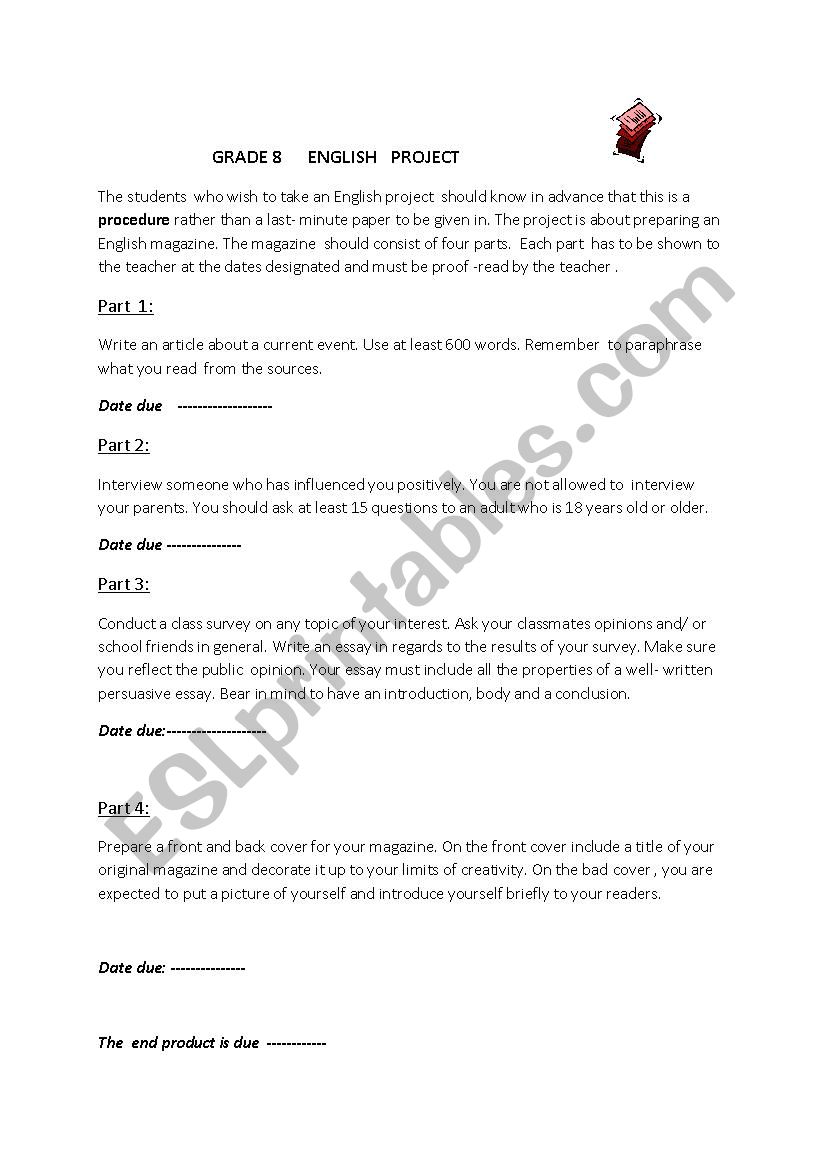 term project example worksheet