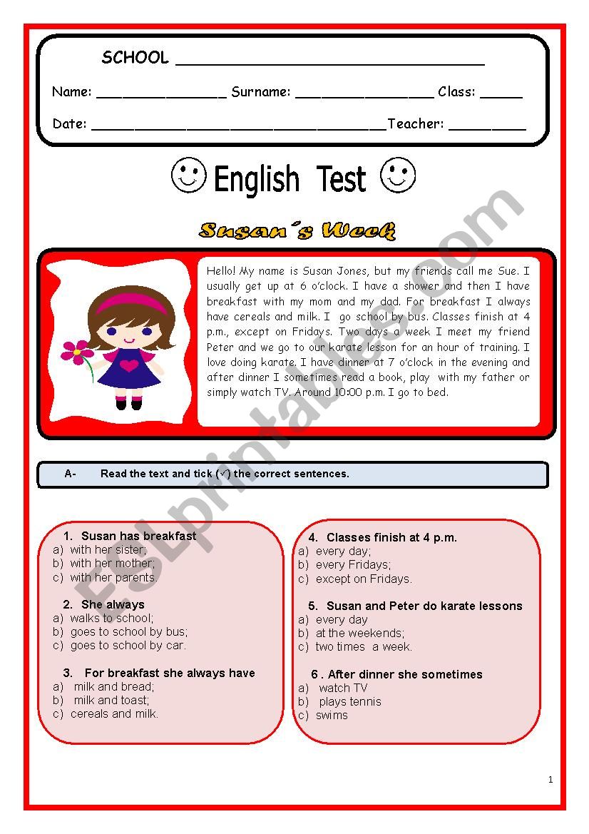 Simple Present worksheet