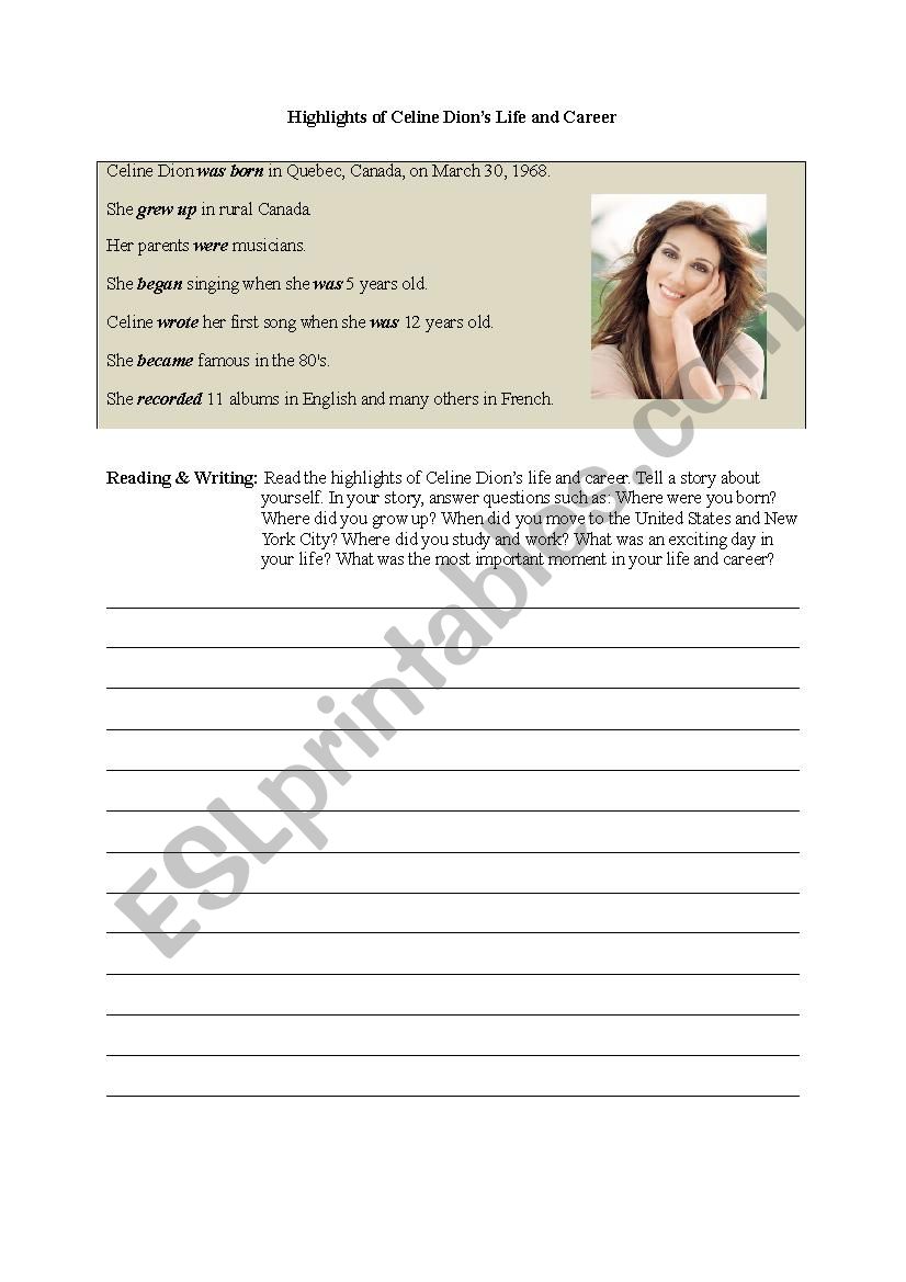 Simple Past-Reading and Writing 