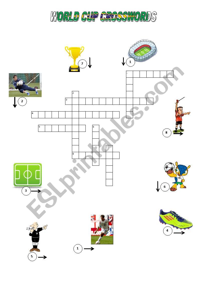 world cup crossword worksheet
