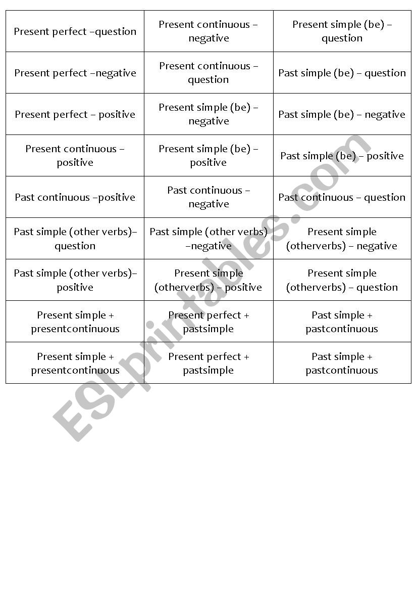 Grammar riddles worksheet