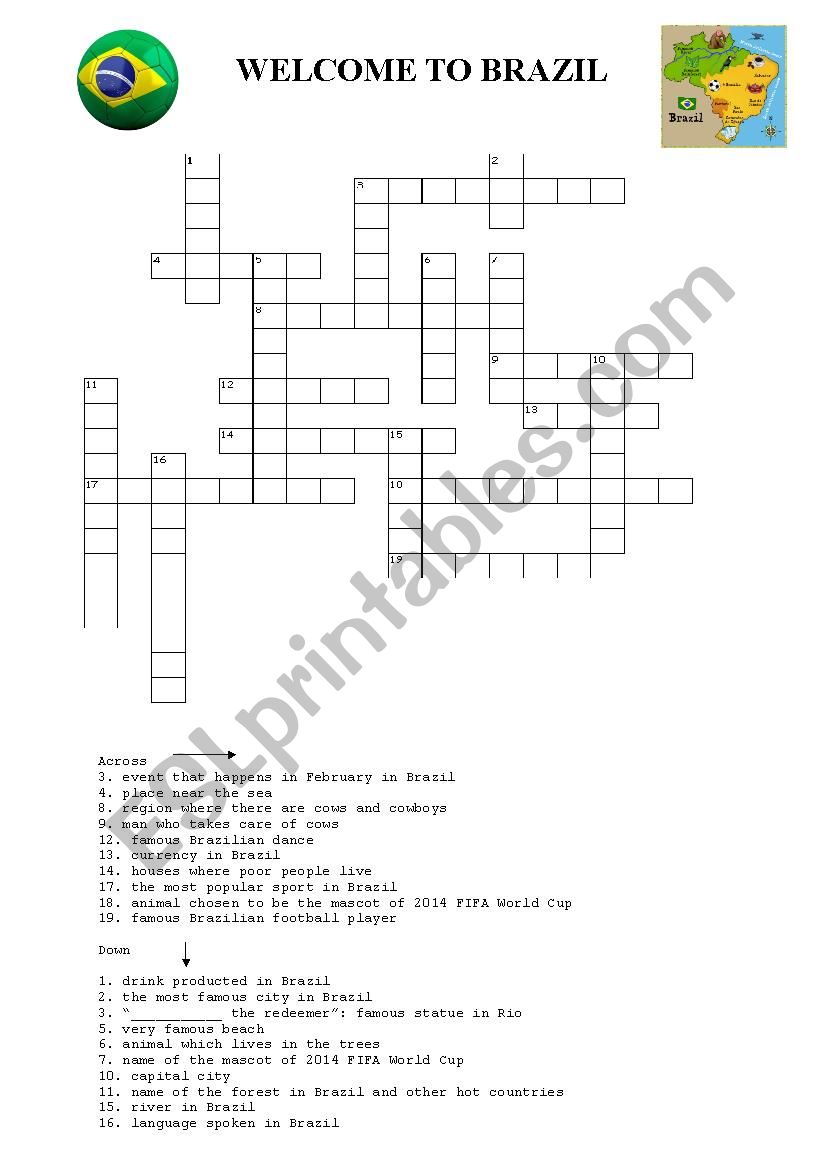 Welcome to Brazil part 3 worksheet