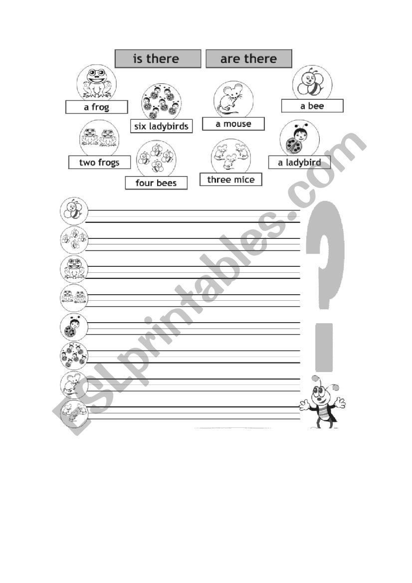 THERE IS / THERA ARE worksheet