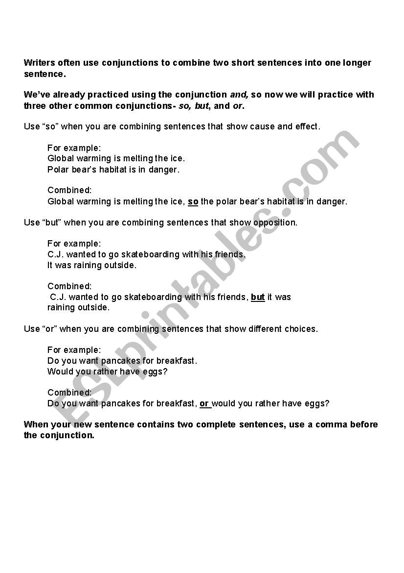 sentence-combining-with-so-but-or-esl-worksheet-by-katierichardson