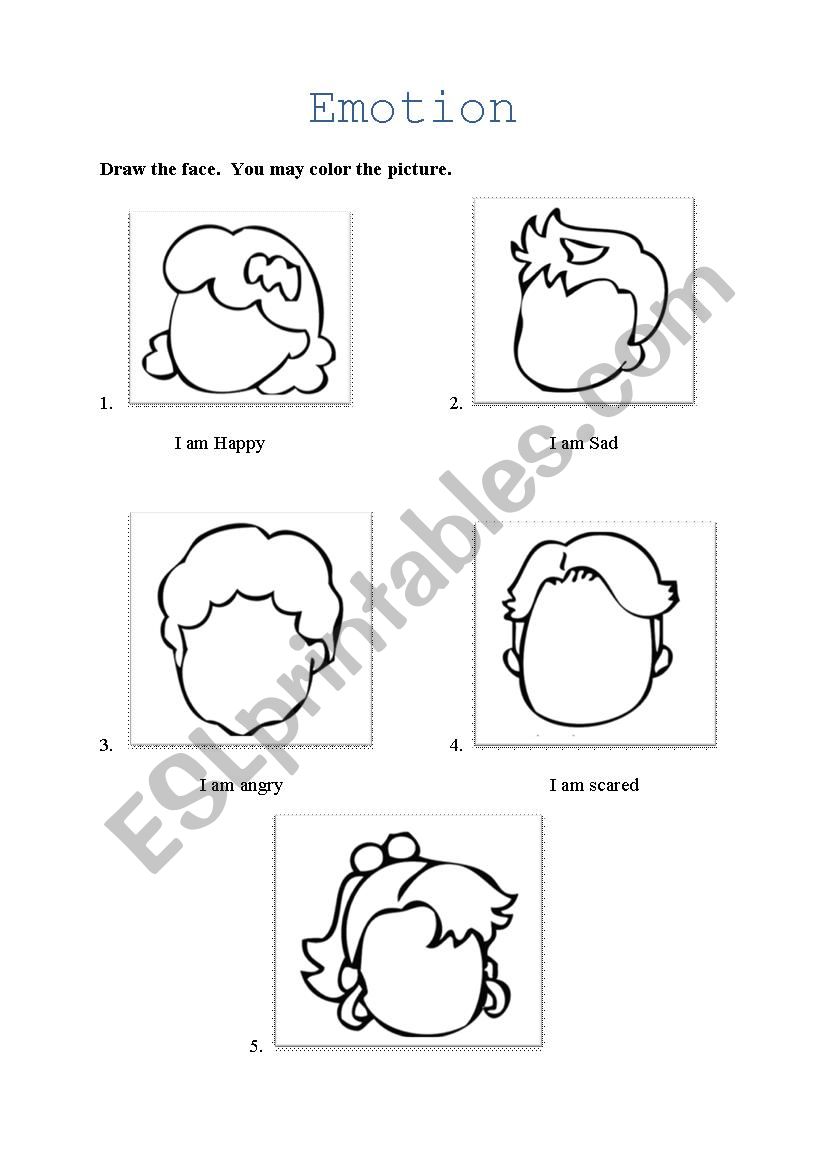 Emotion worksheet worksheet