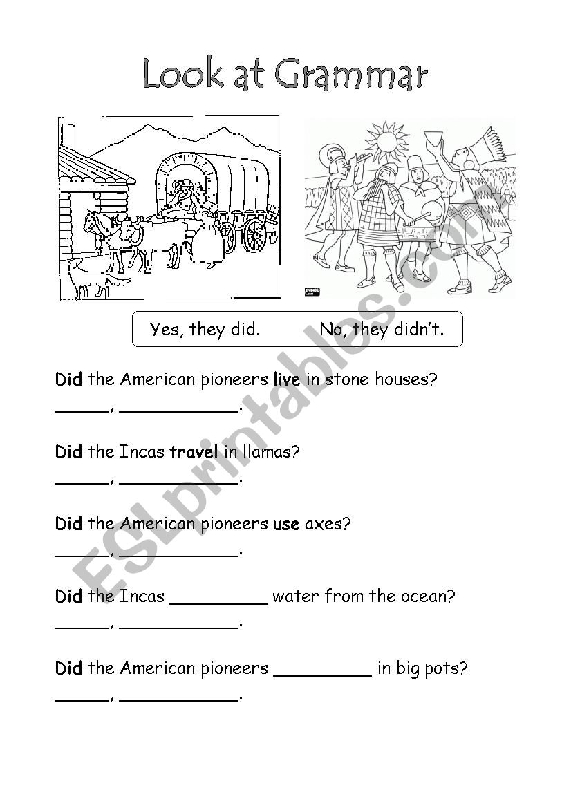 Past Simple Questions regular verbs