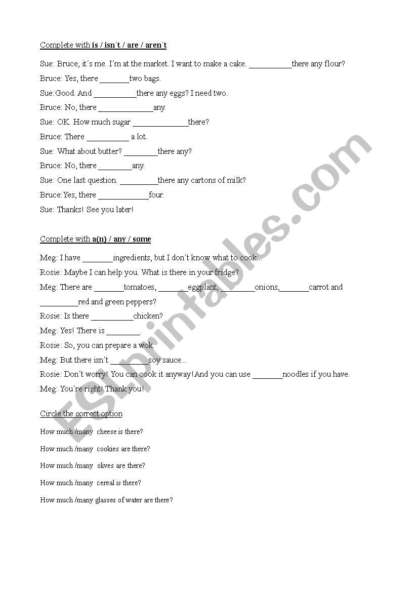 countables uncountables worksheet