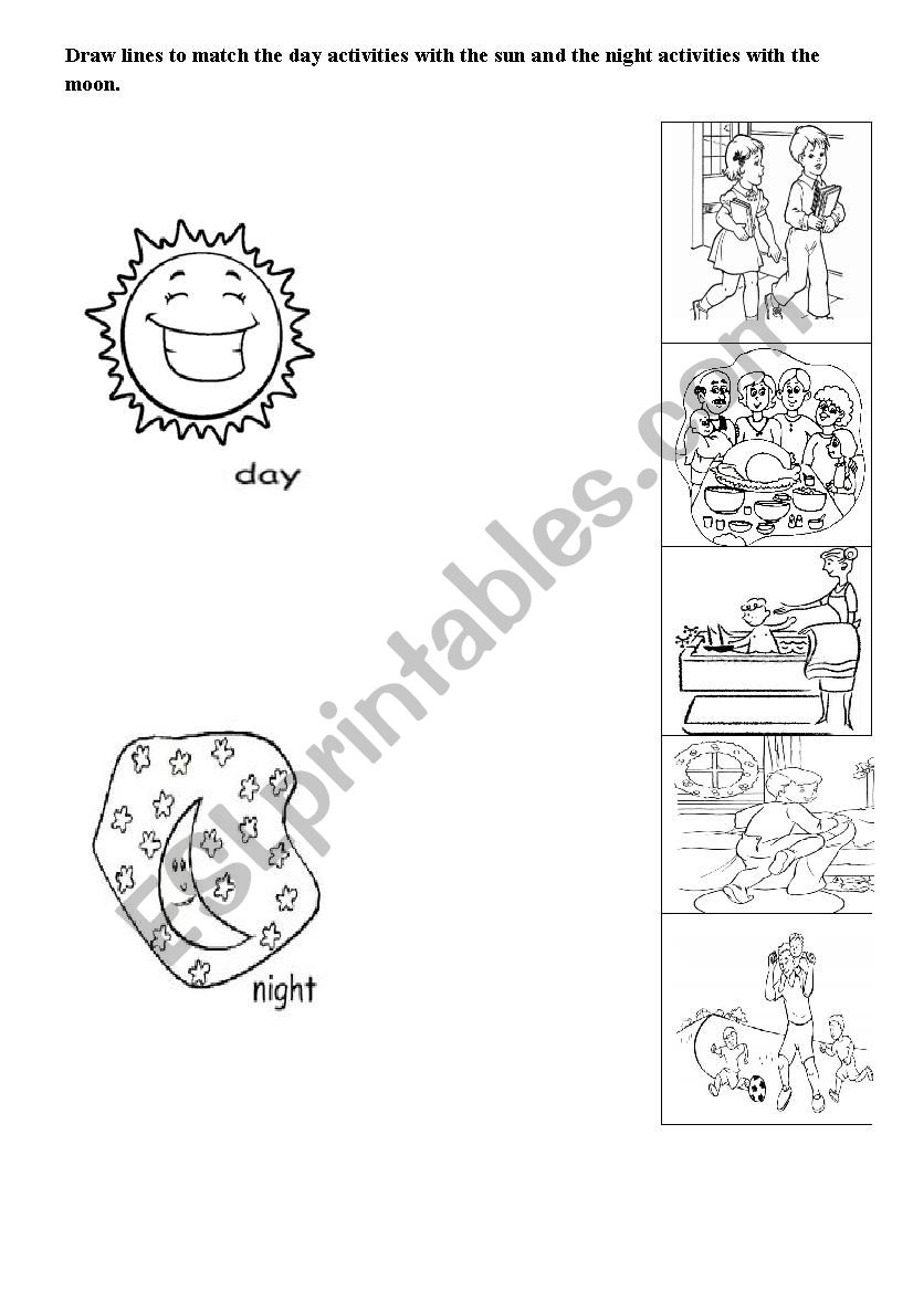 Day and night worksheet worksheet