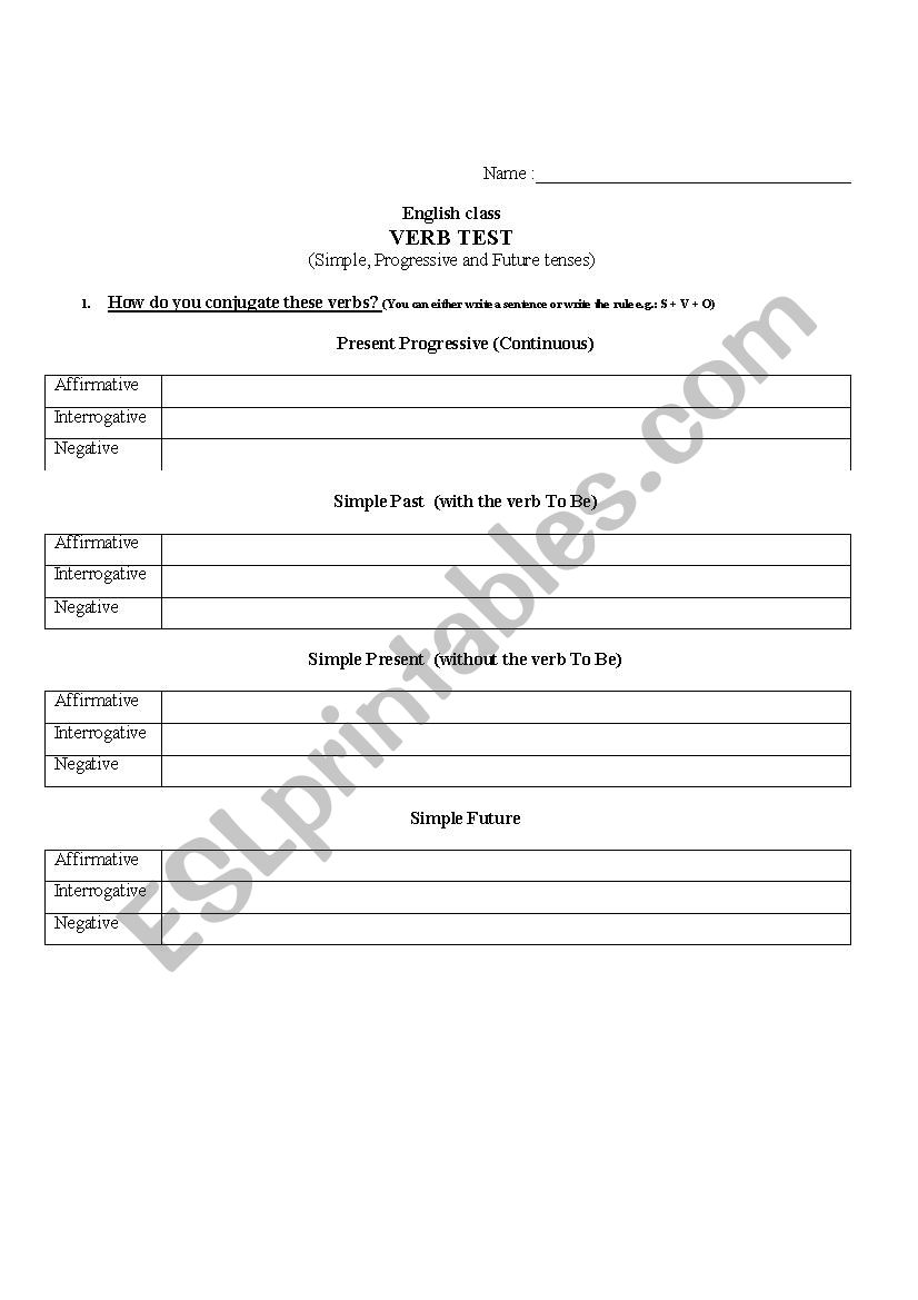 Verb exercises (Simple, progressive and future) (sec. 4)