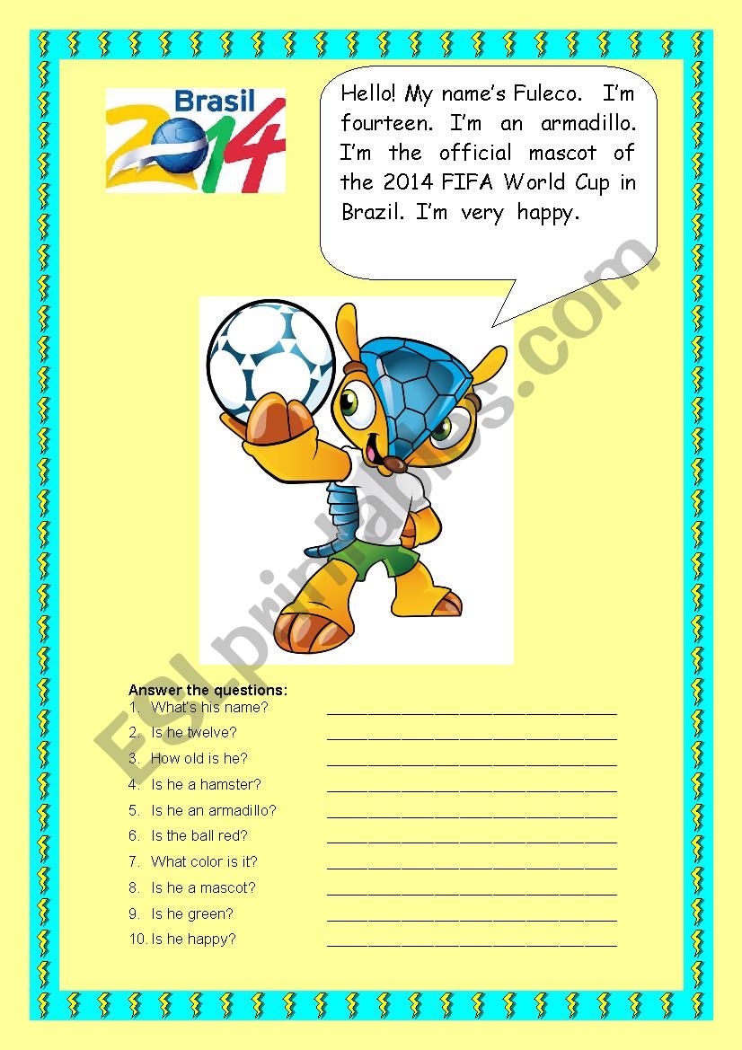 Fuleco -  the 2014 FIFA World Cup mascot