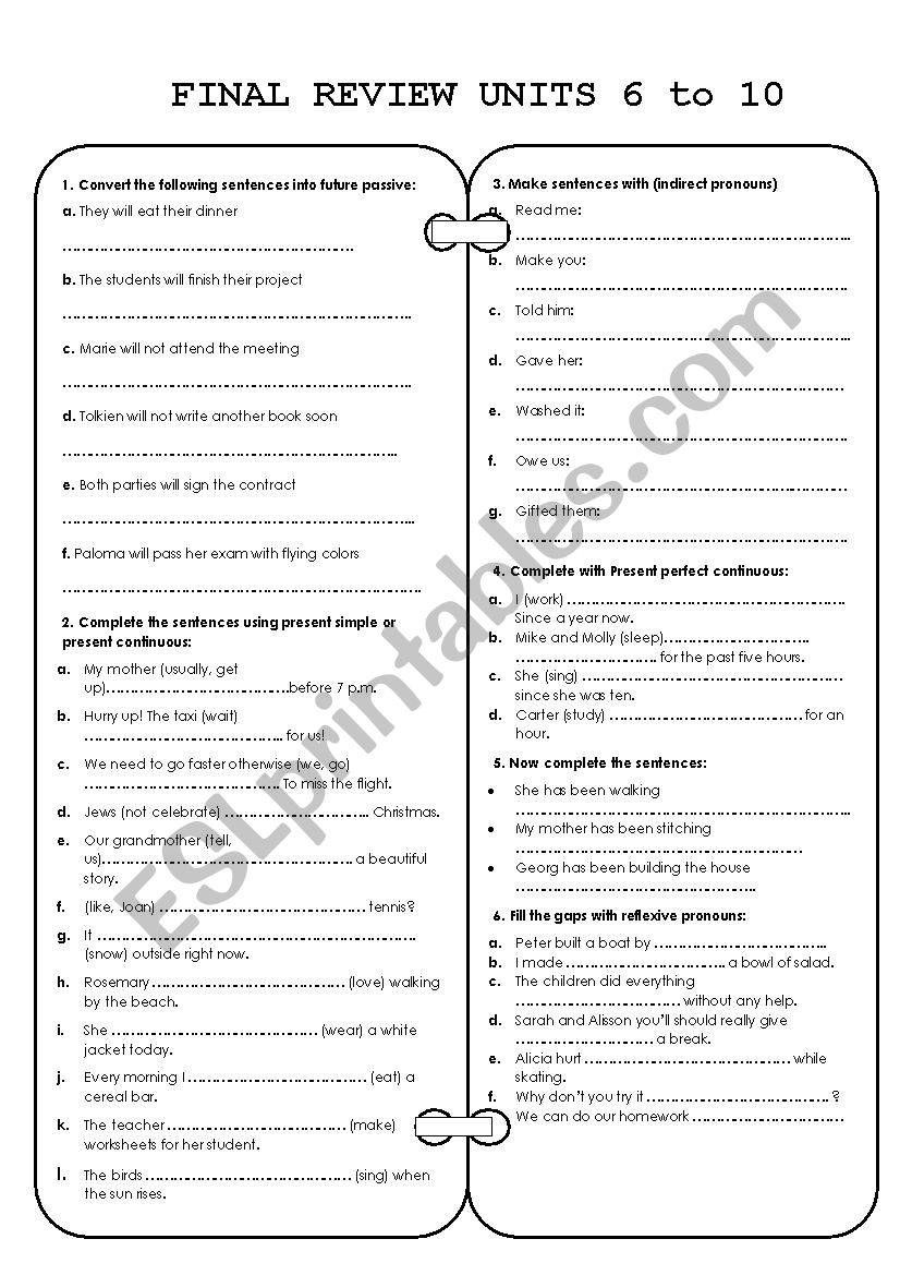 Grammar practice worksheet