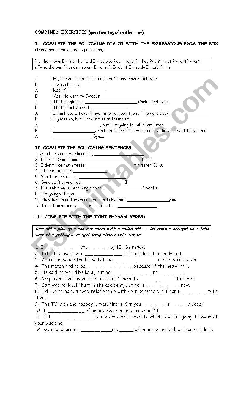 Useful Expression worksheet