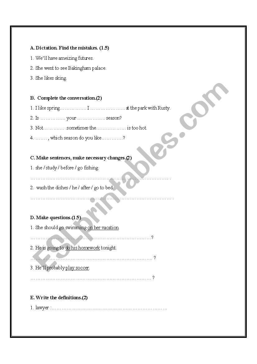 letÂ´s go 6 unit 1-2 worksheet