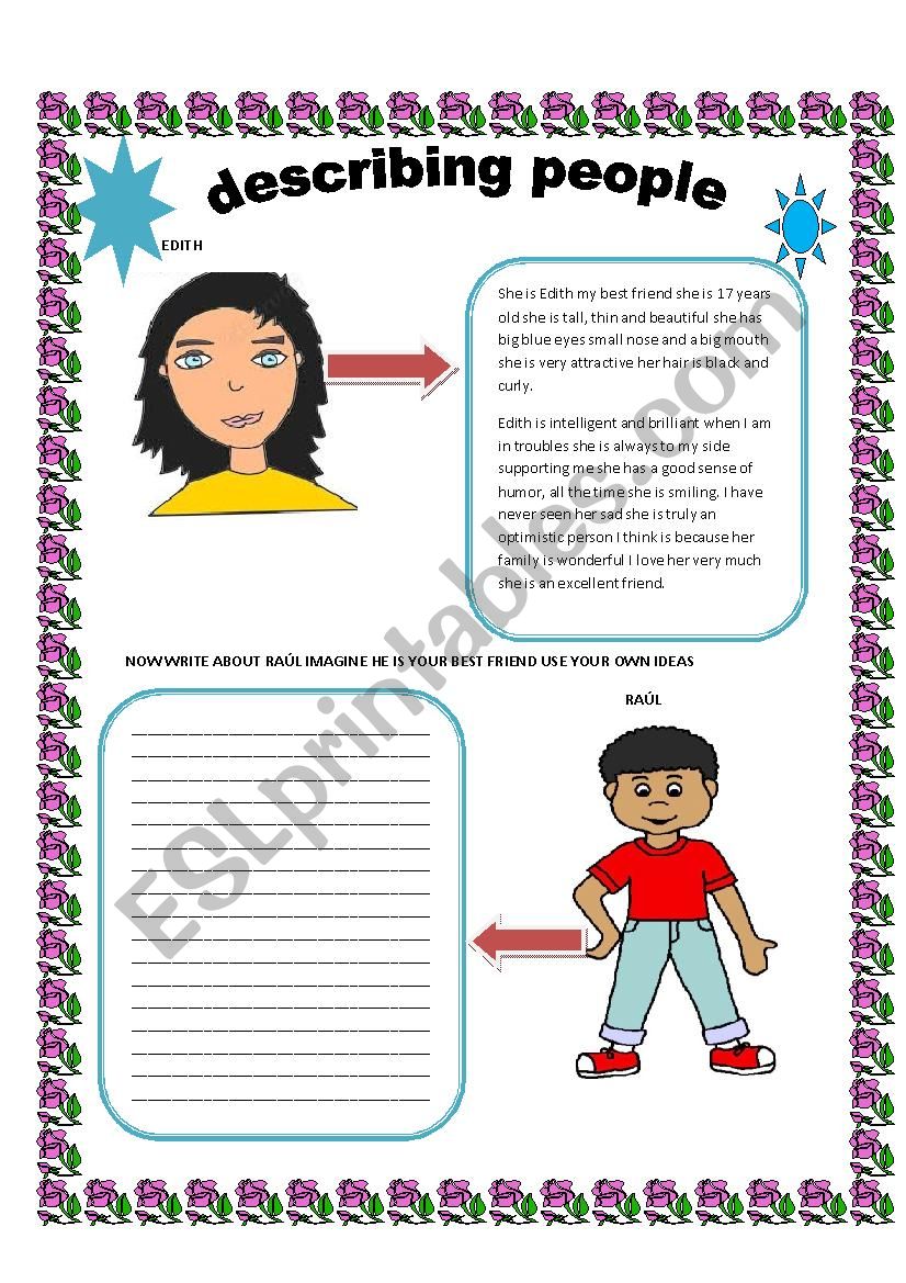 describing people worksheet