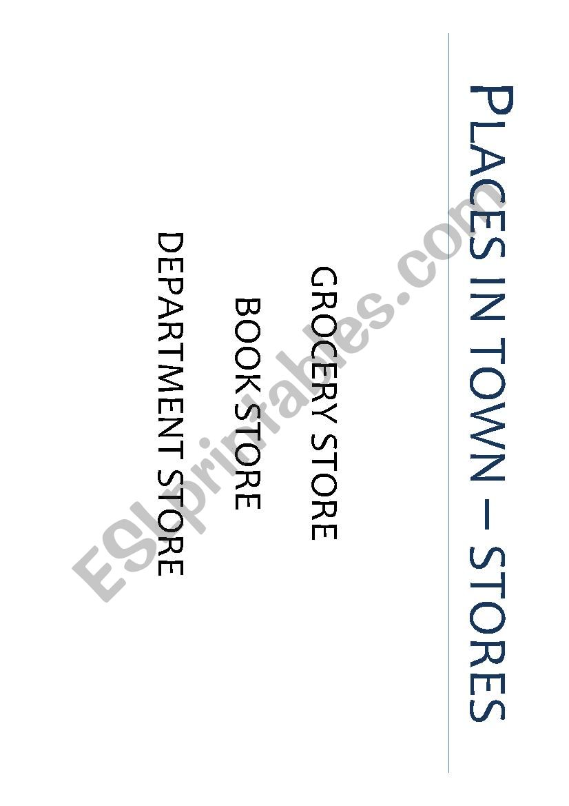 Places in a city worksheet