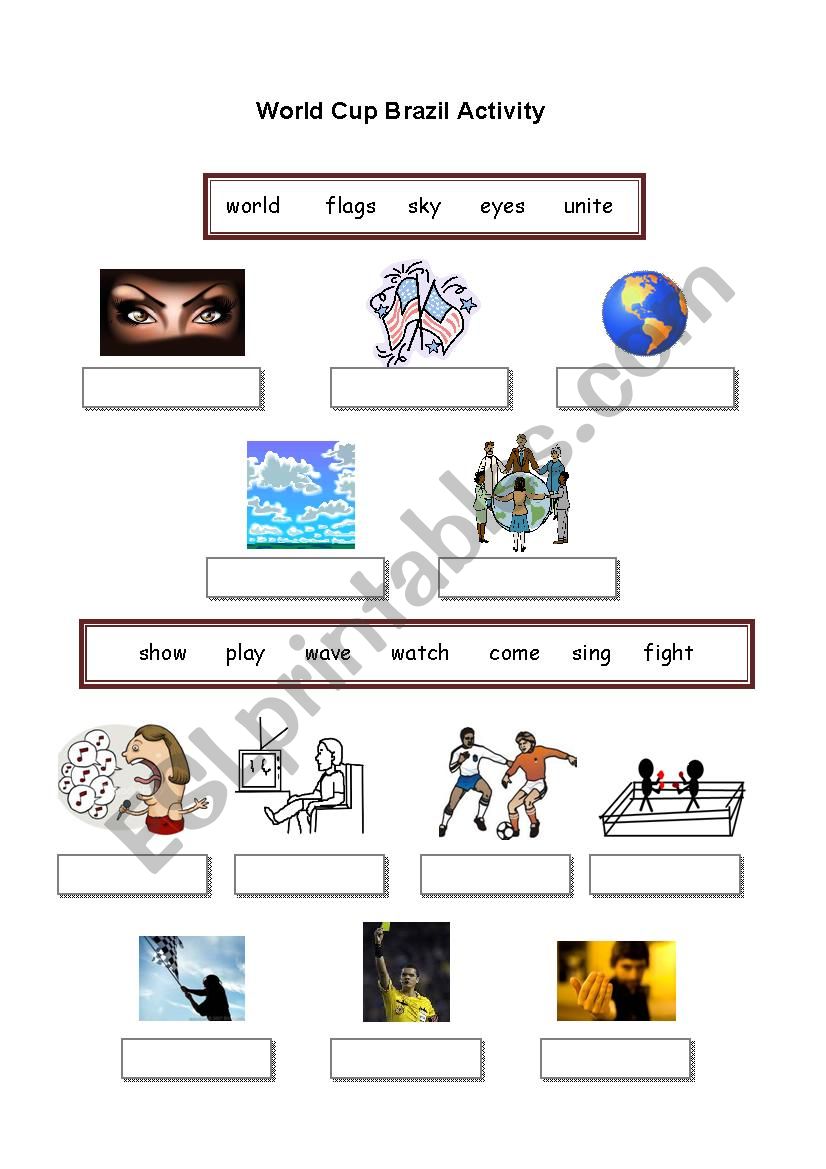 World Cup Brazil Activity worksheet