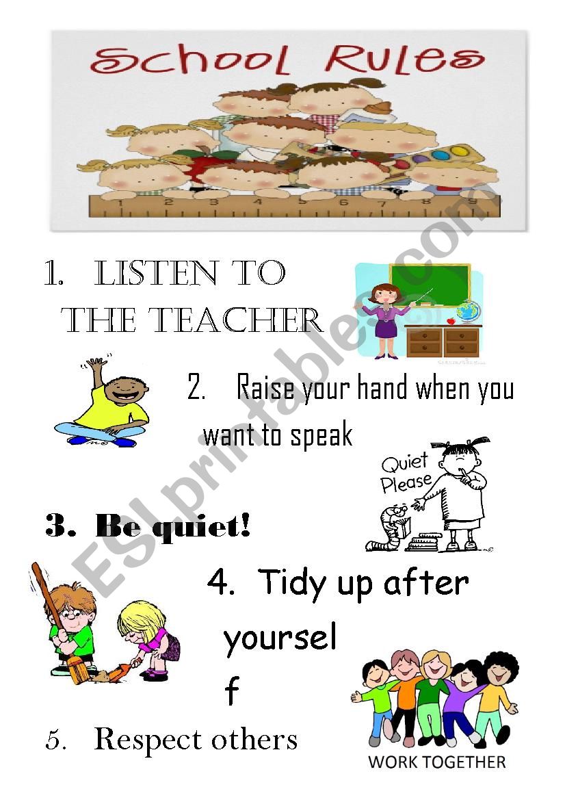 School Rules  worksheet