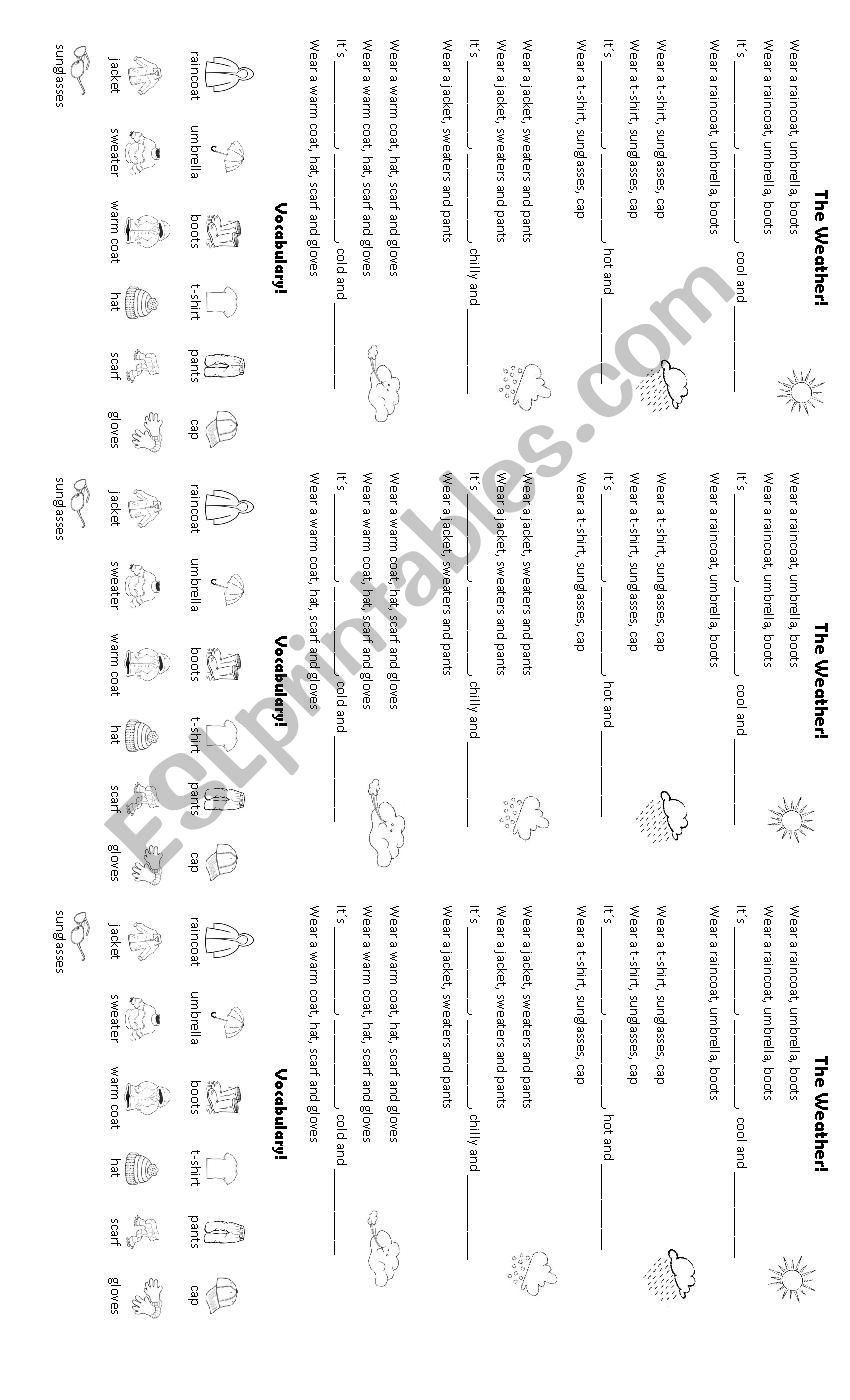 Weather Song worksheet