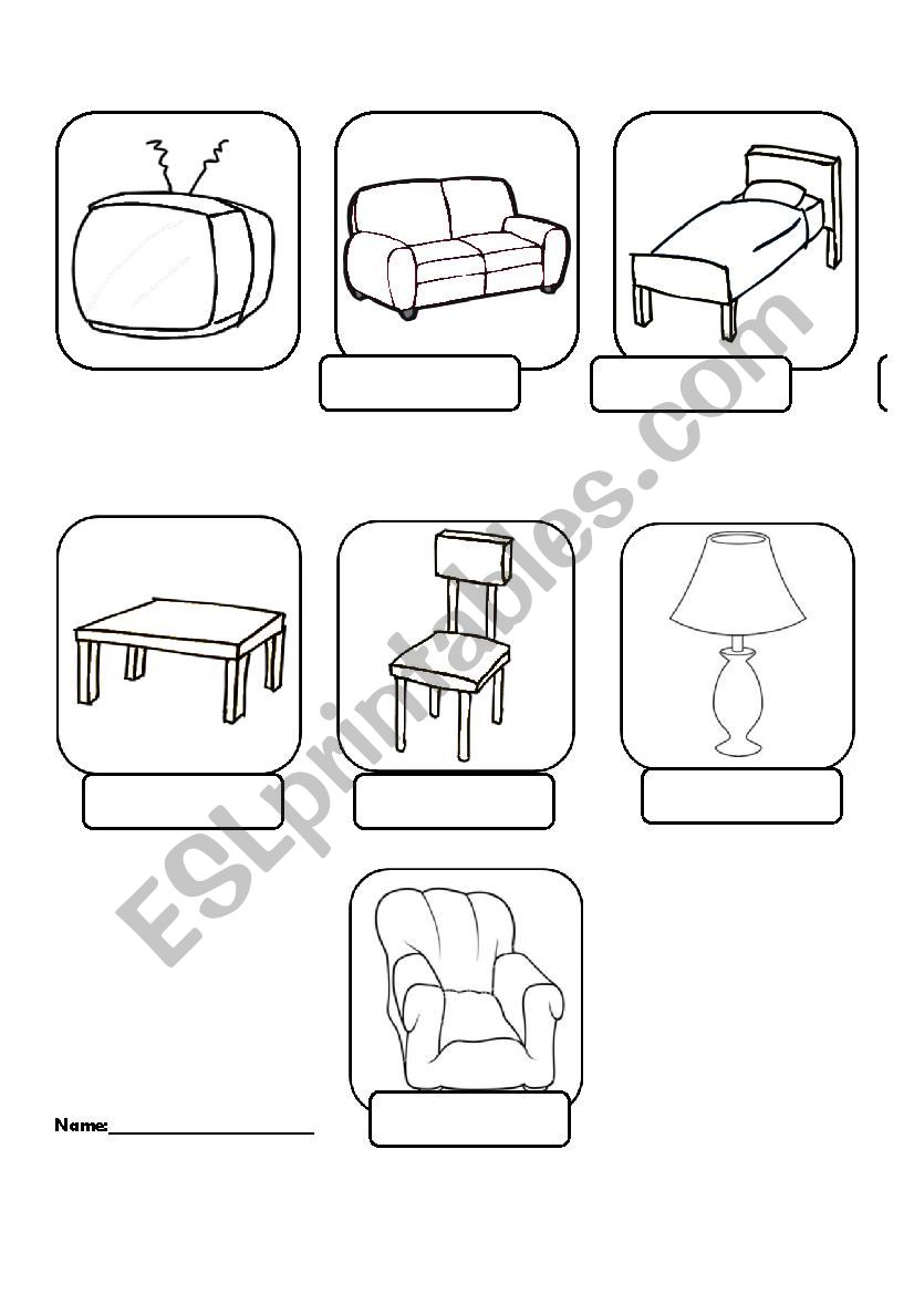 Furniture worksheet