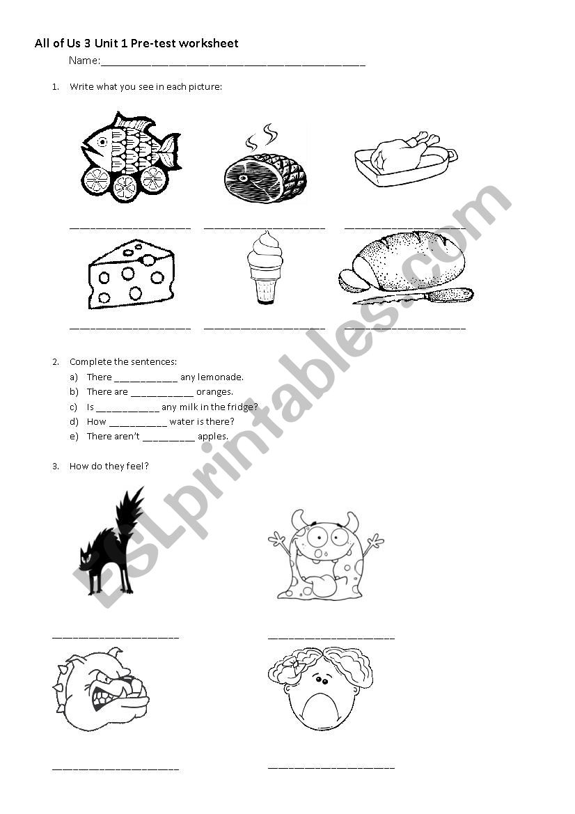 All of Us 3 unit 1 revision worksheet