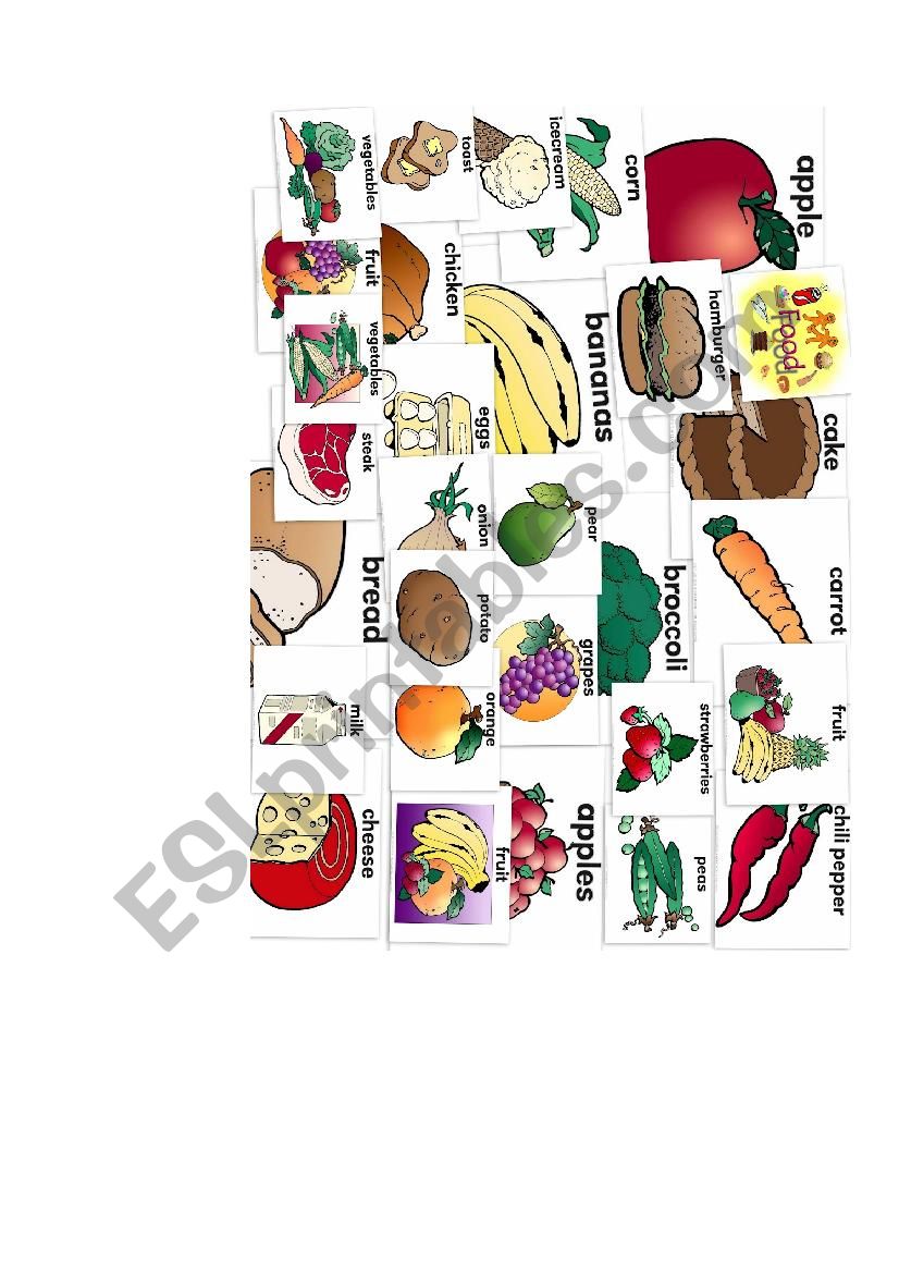 food worksheet