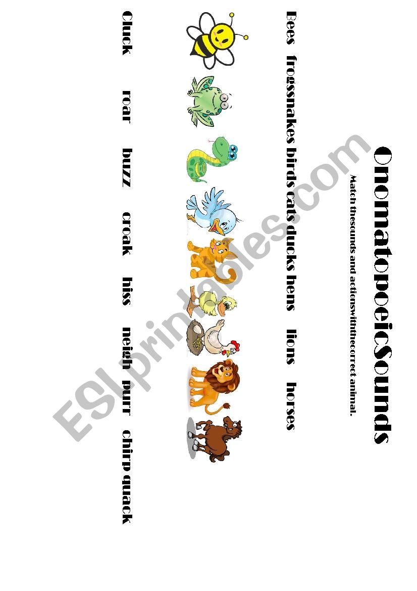 onomatopoeic sounds worksheet