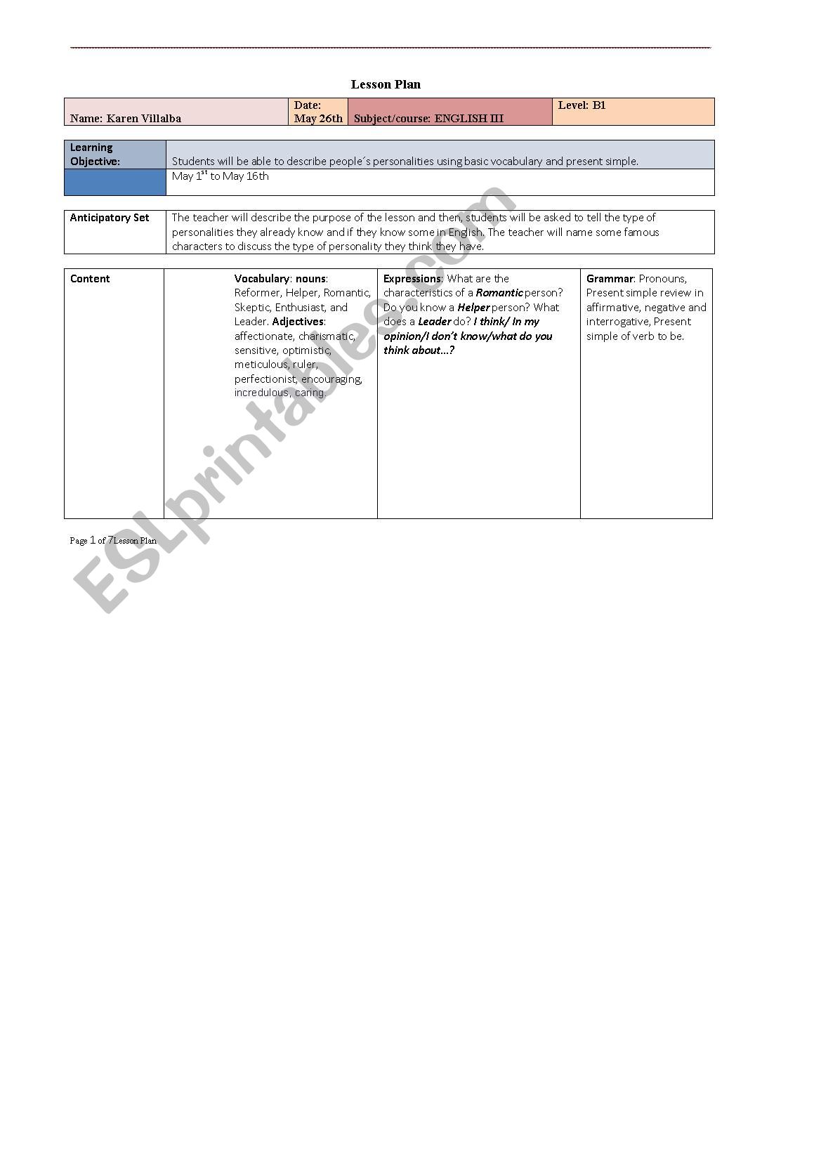 Lesson Plan voicethread and podcast for different learners