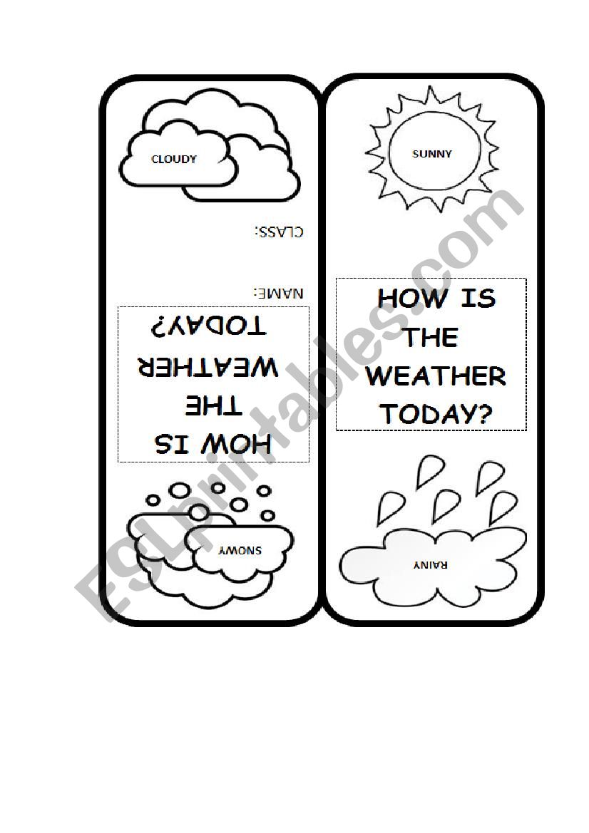 Weather bookmark worksheet