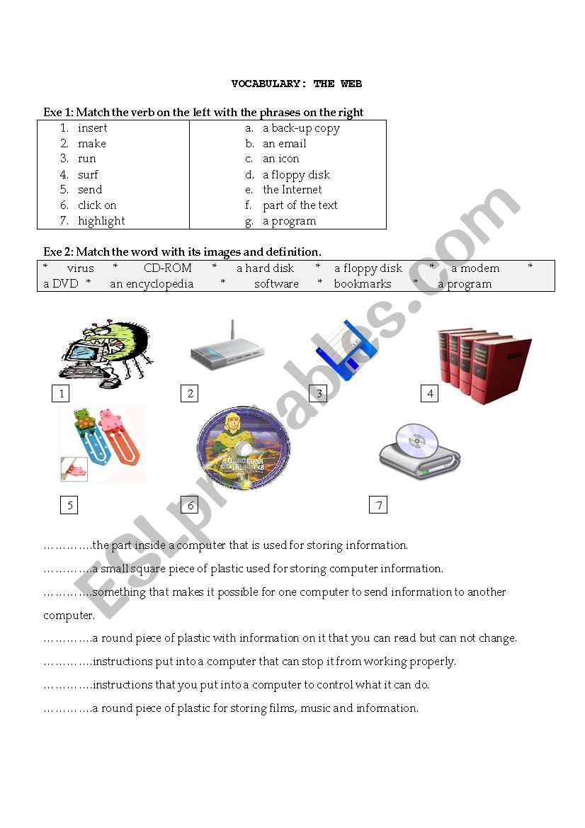 the Web worksheet