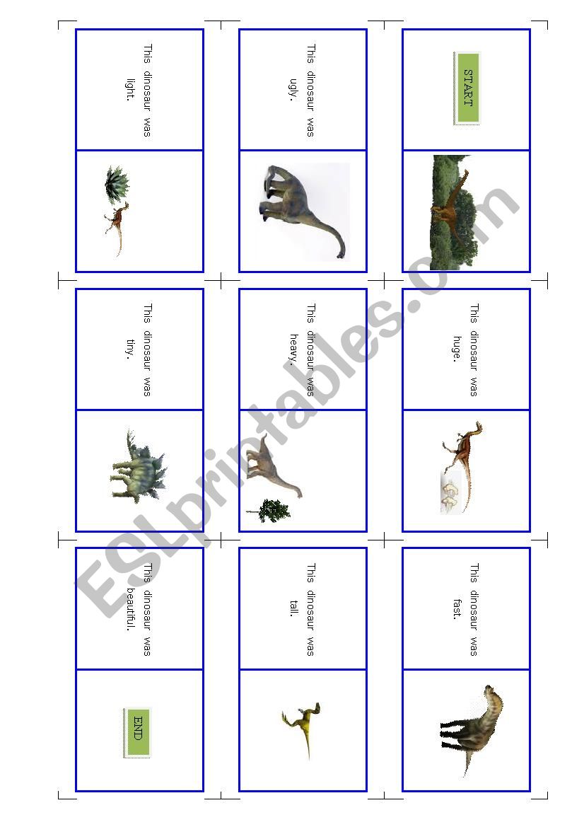 Dinosaur Domino worksheet