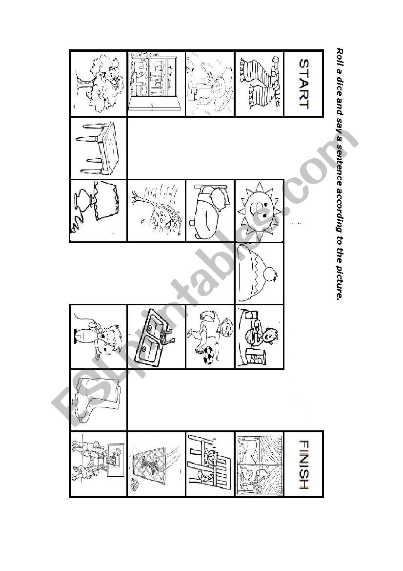 Board game worksheet