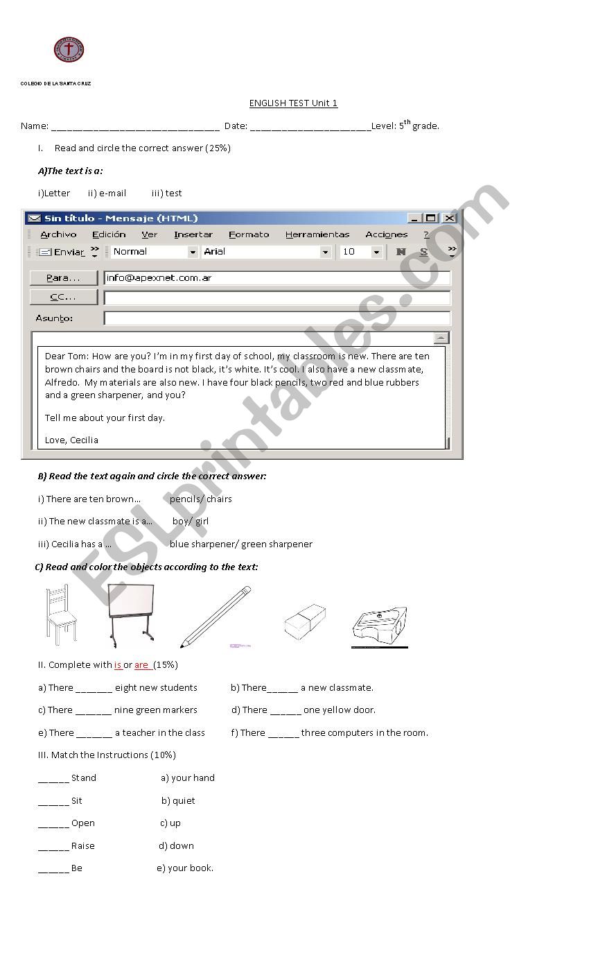 Clothes worksheet