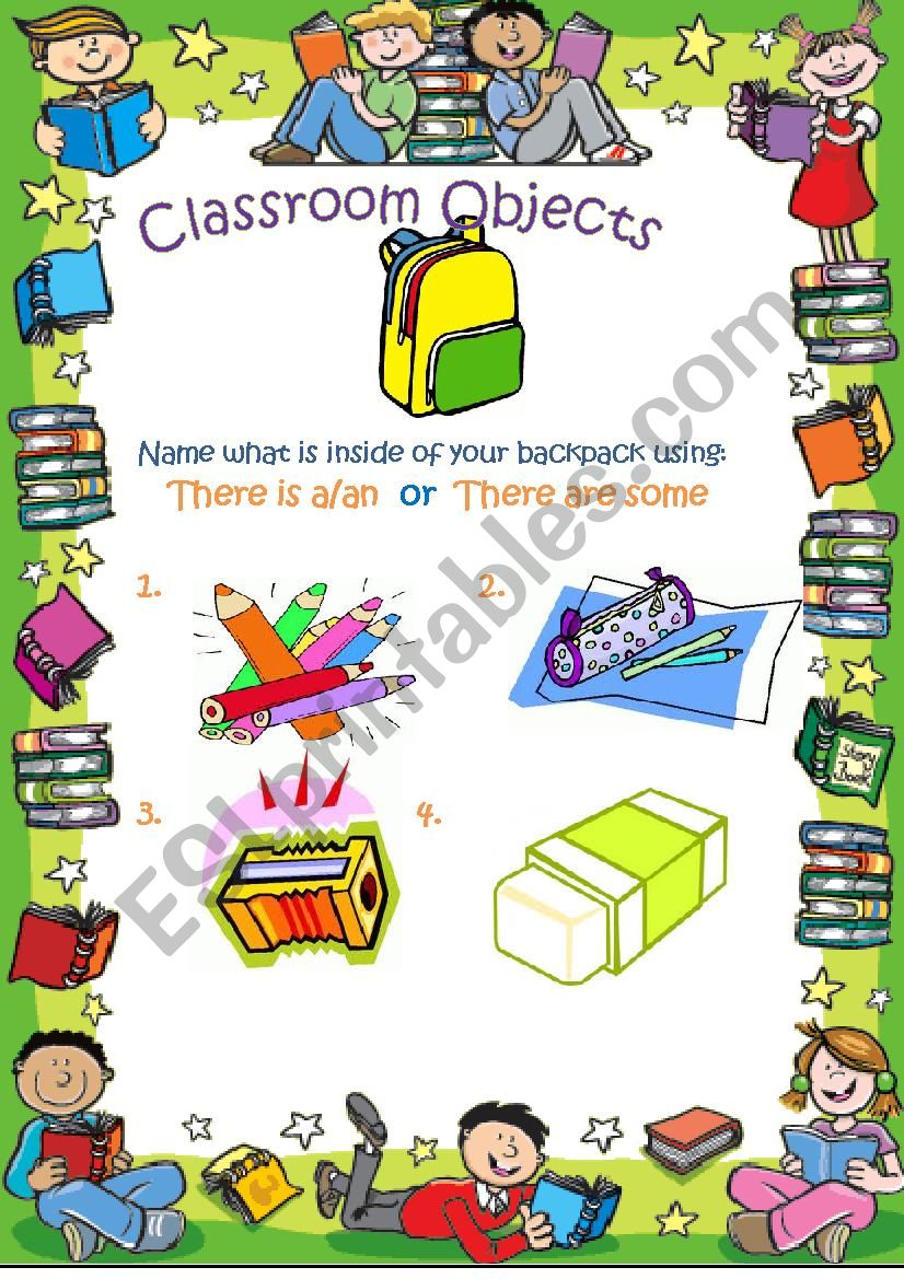 Classroom Objects worksheet