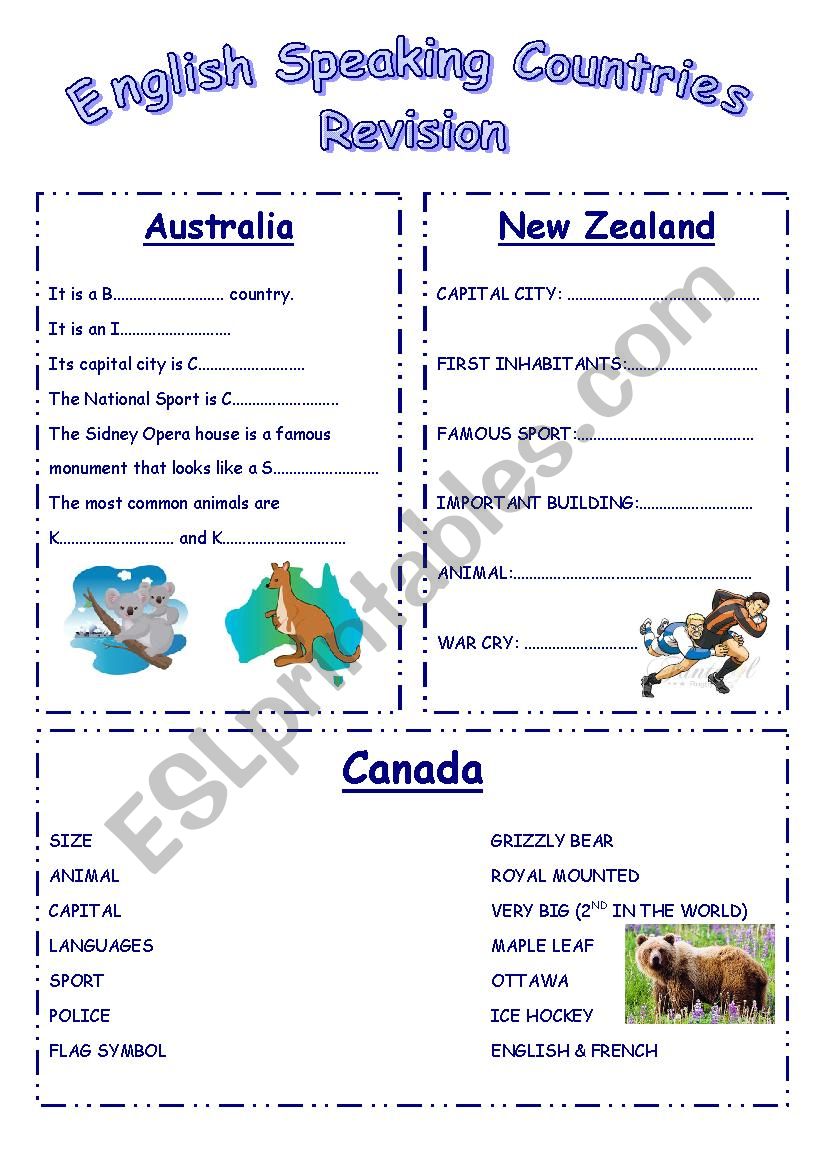 english-speaking-countries-esl-worksheet-by-janethm