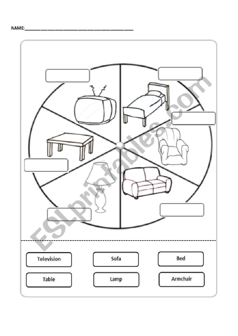 Furniture worksheet