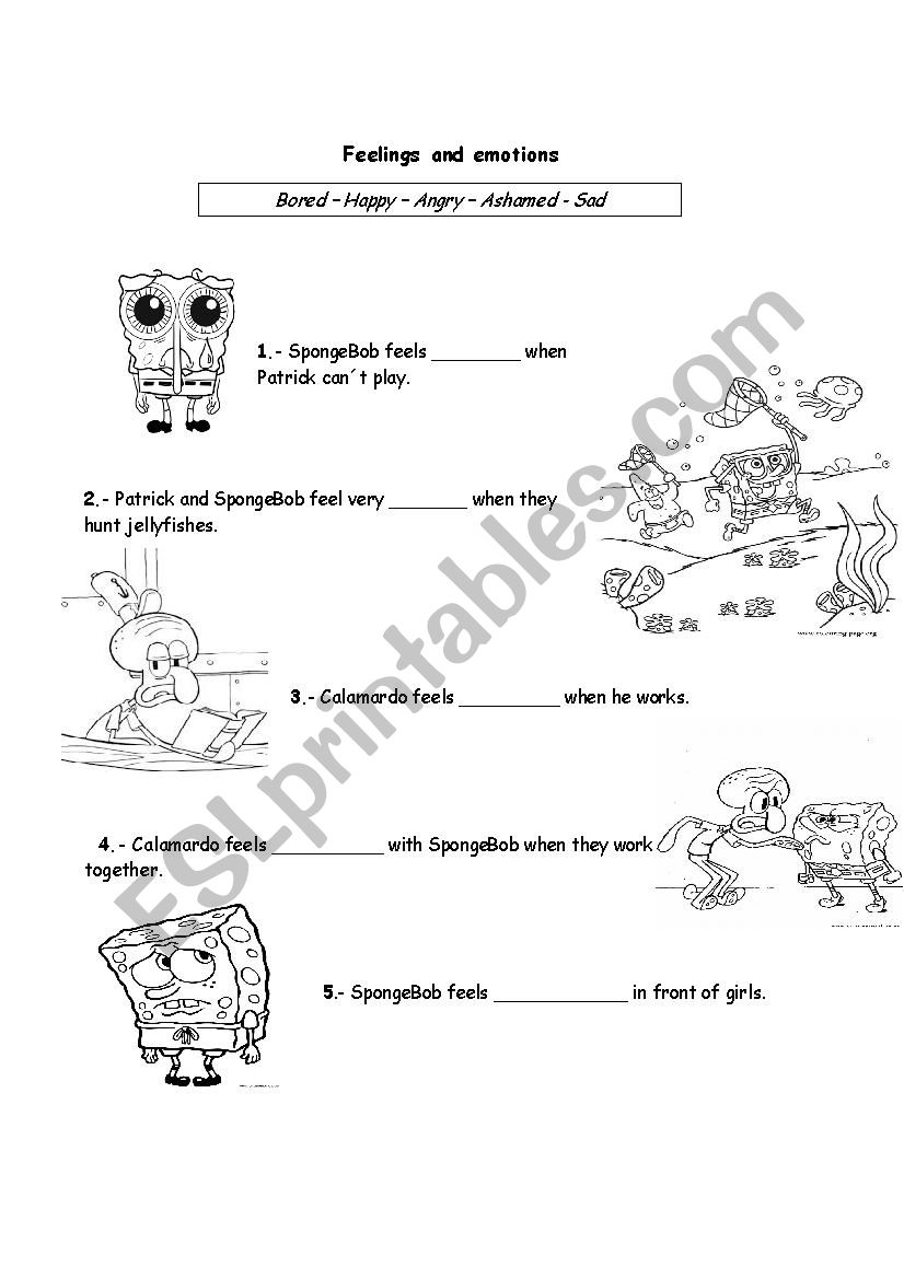 Feelings worksheet