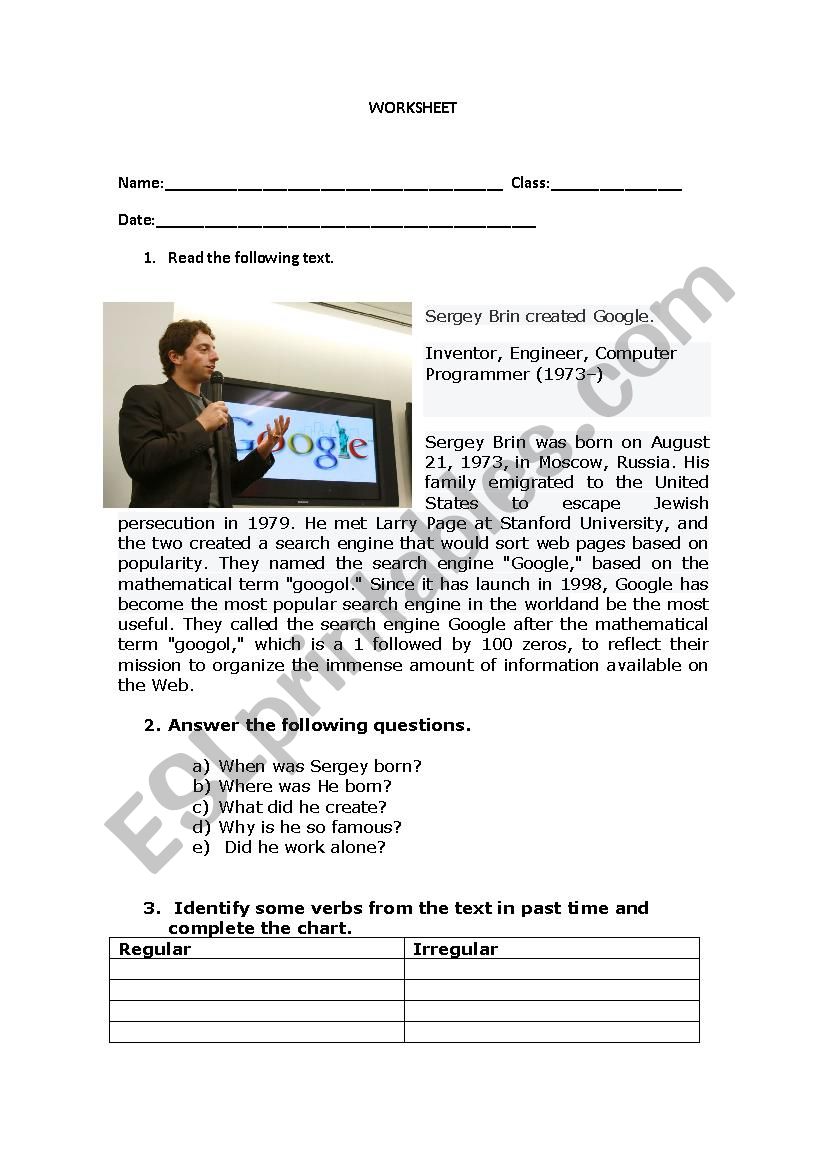 TECHNOLOGY  READING worksheet