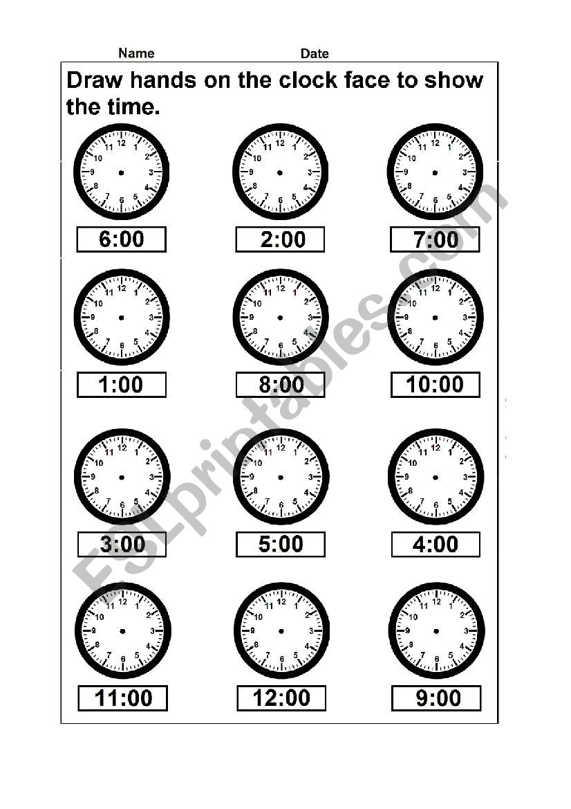 Time worksheet