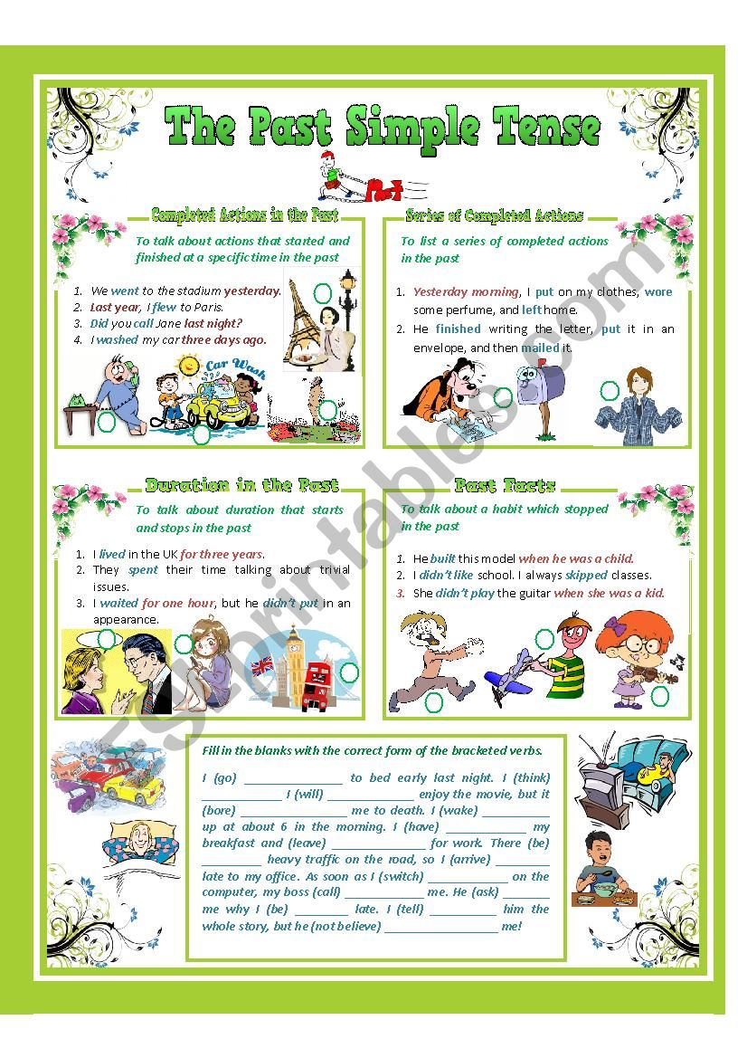 The Past Simple Tense worksheet