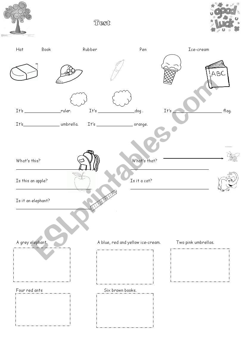 School objets, a, an, WhatÂ´s this?