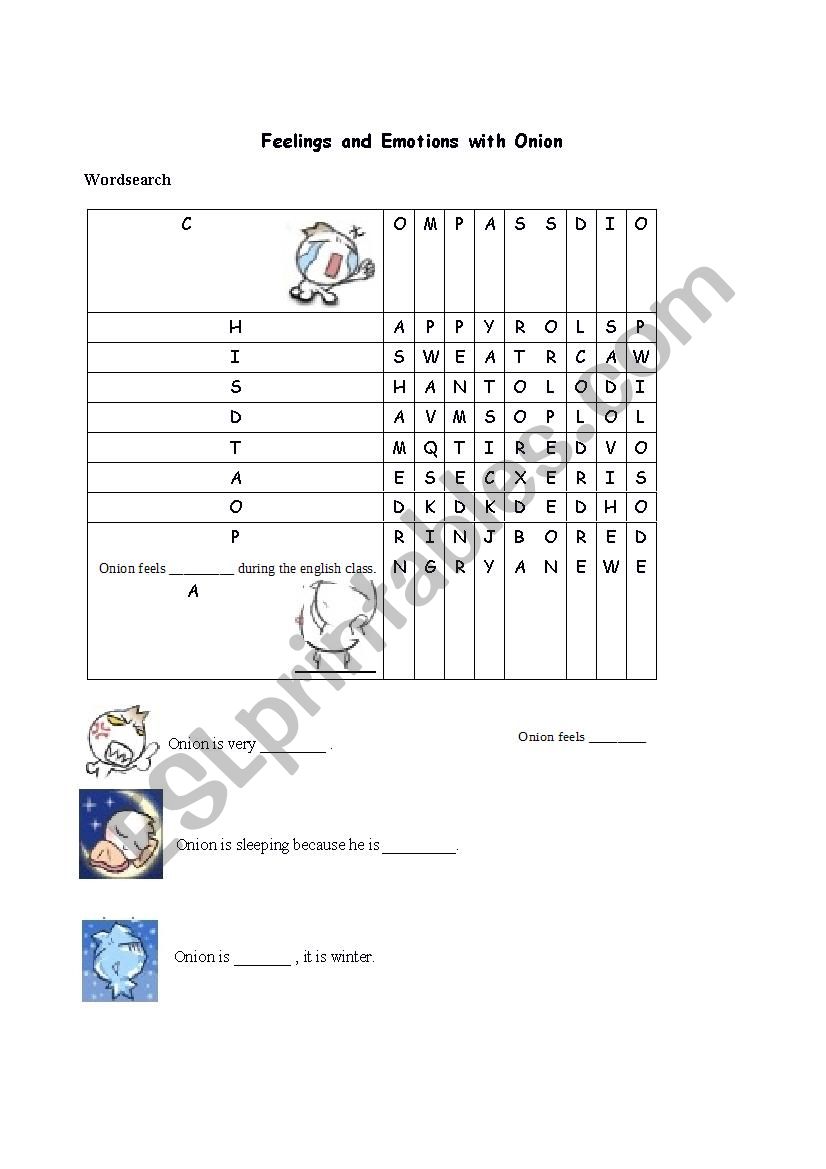 Feelings and emotions with Onion